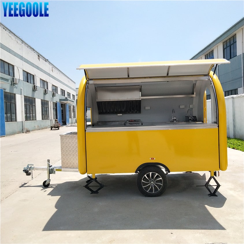 YG-LSS-01 YEEGOOLE China Fábrica Comercial Energía solar Concesión usada Remolque de comida rápida Remolque móvil de comida CARRO DE COMIDA