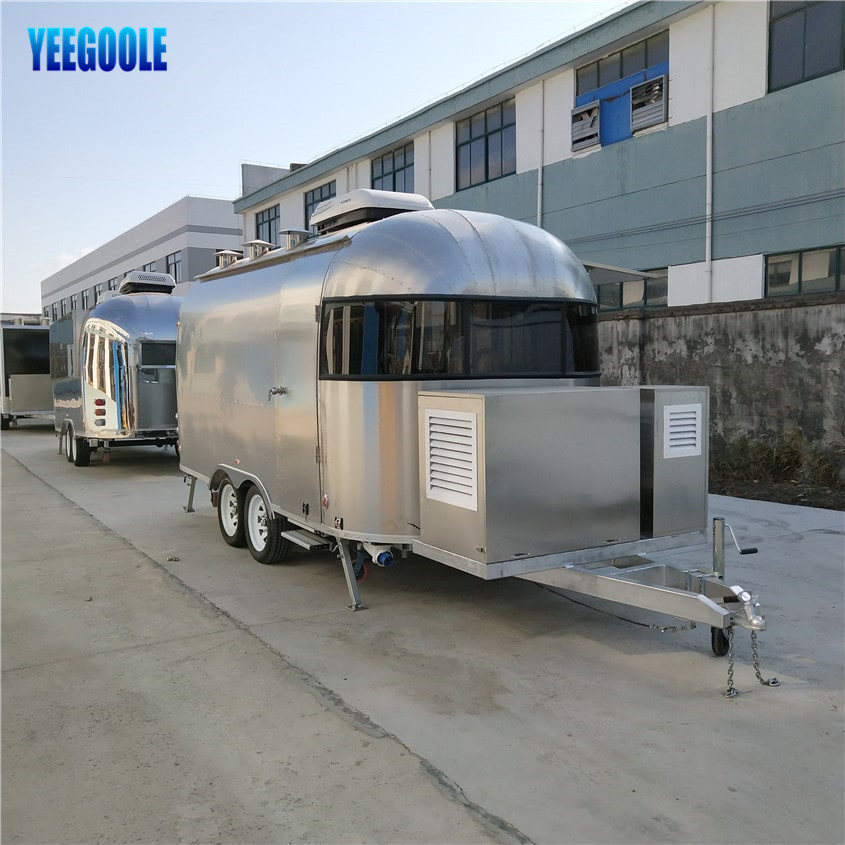 YG-TZ-66 Carro de comida callejera profesional Carro de comida de cocina móvil con remolque de comida móvil Carro de perritos calientes