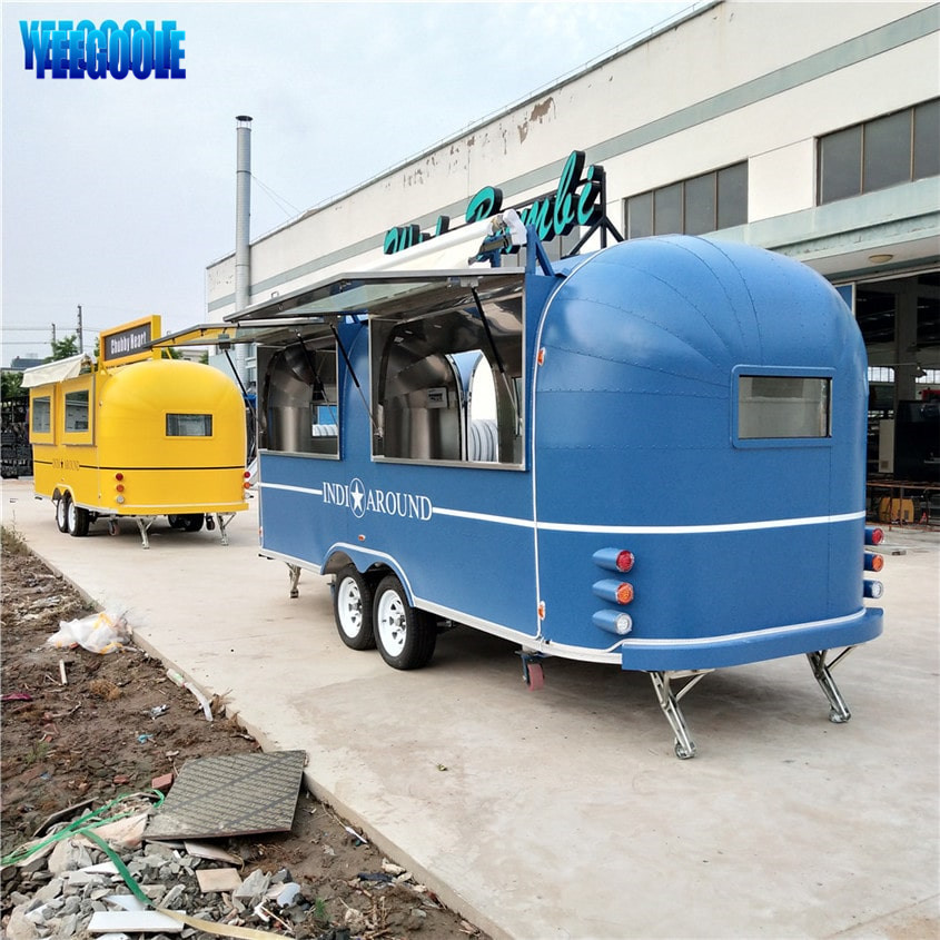 YG-TZ-66 Remolque de comida móvil Máquinas de refrigerio Camión de comida móvil, Remolques móviles de catering Foodtuck con ruedas