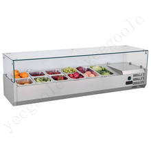 Armario de escritorio para ensaladas Armario de conservación fresca Armario de vidrio refrigerado