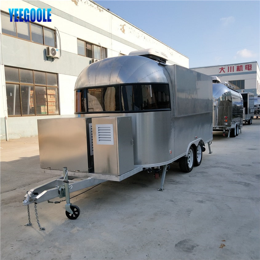 YG-TZ-66 Carro de comida callejera profesional Carro de comida de cocina móvil con remolque de comida móvil Carro de perritos calientes