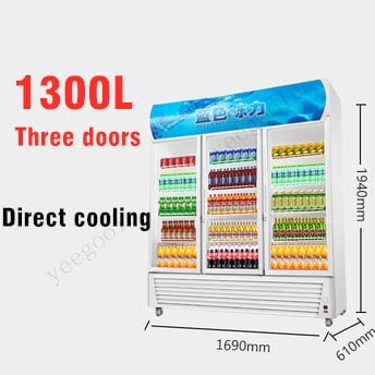 Congelador de vidrio vertical Congelador de vidrio Congelador de una puerta Congelador de doble puerta Congelador de tres puertas